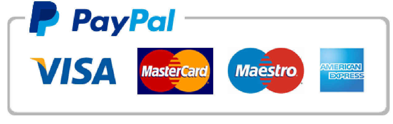 Pagos procesador por Paypal Aceptamos Paypal, Visa, MasterCard